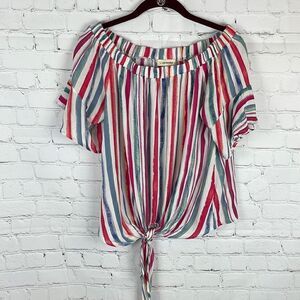 ee:some Off Shoulder Bottom Tie Blouse Size Small